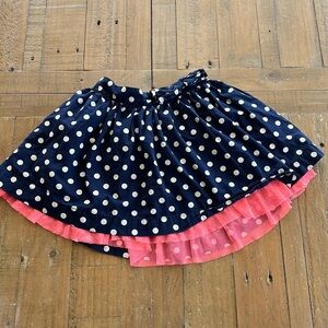 4/$20 gap navy polka dot skirt